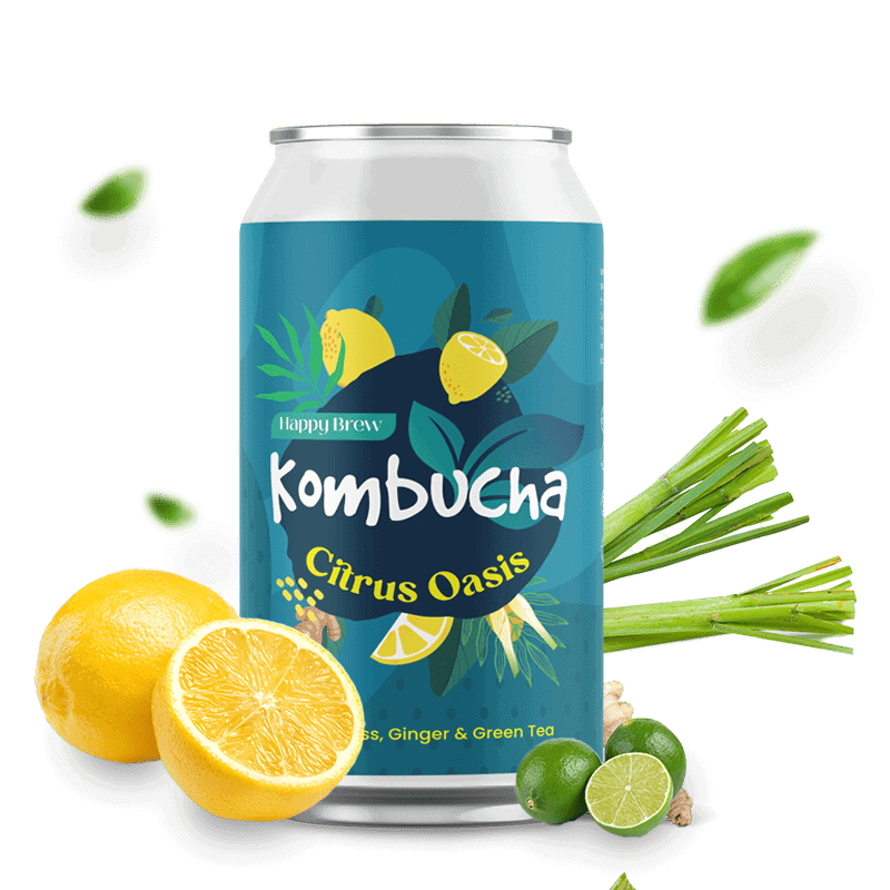 Filipino inspired calamansi and ginger kombucha made with lemongrass and lemon